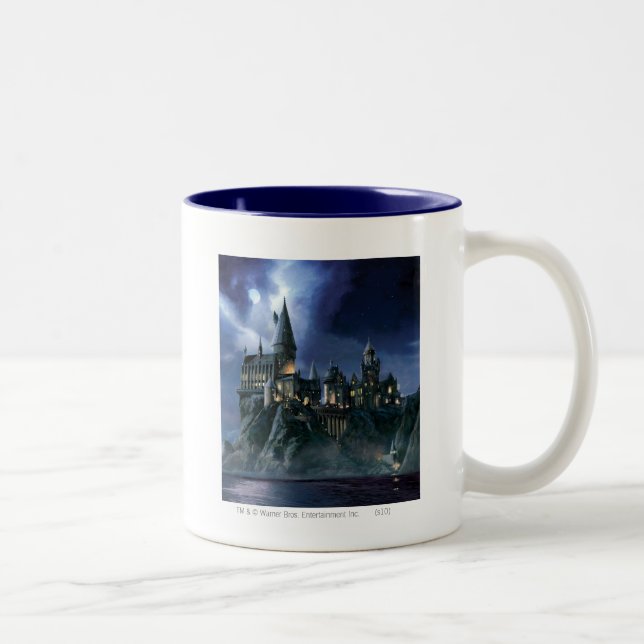Tasse 2 Couleurs Château Harry Potter | Hogwarts au clair de lune (Droit)