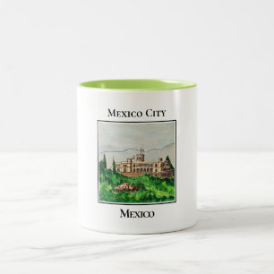 Tasse 2 Couleurs Château impérial de Chapultepec à Mexico City