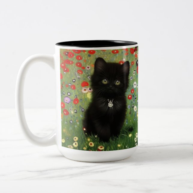 Tasse 2 Couleurs Chaton de Gustav Klimt (Gauche)