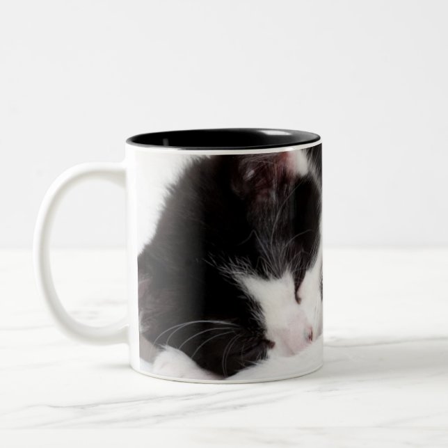 Tasse 2 Couleurs Chaton de sommeil (Gauche)