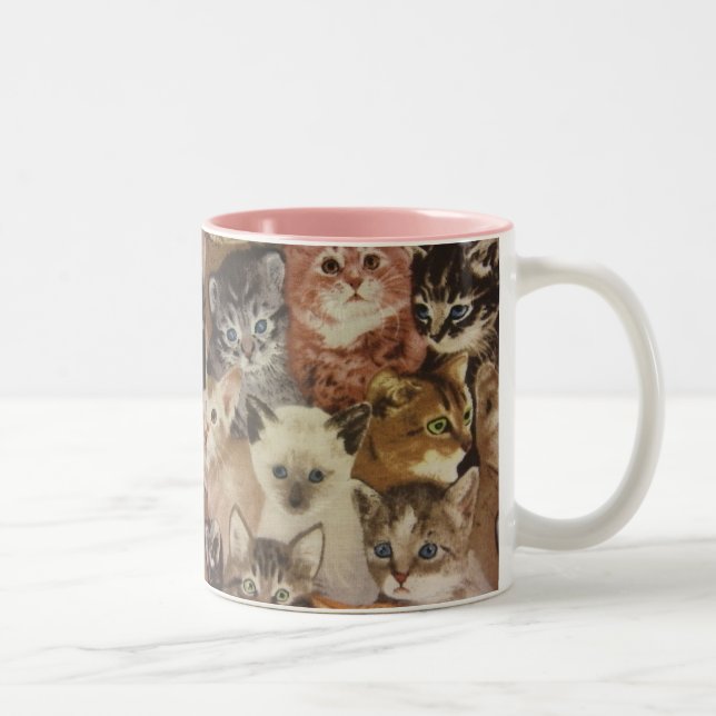 Tasse 2 Couleurs Chatons (Droit)