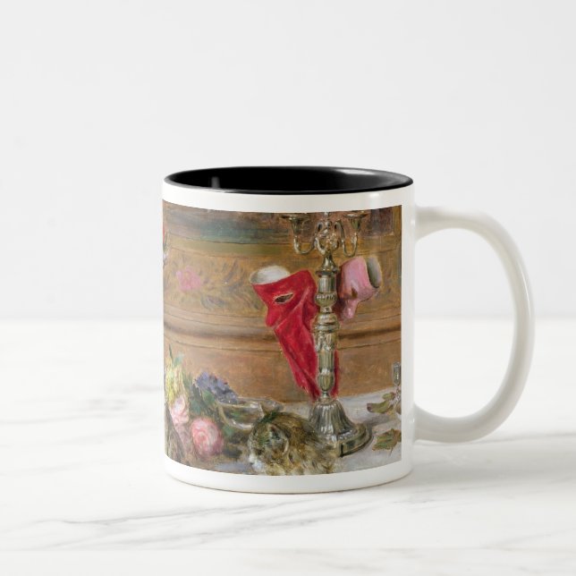 Tasse 2 Couleurs Chatons à un banquet, 19ème siècle (Droit)