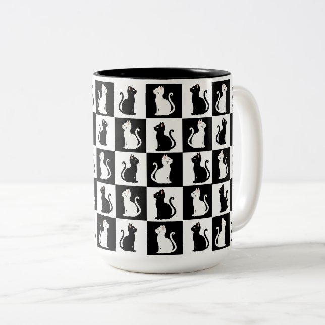 Tasse 2 Couleurs chats (Devant droit)