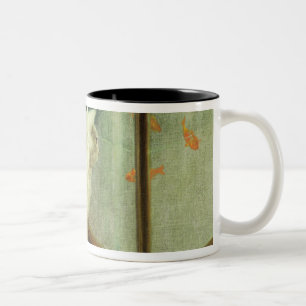 Tasse 2 Couleurs Chats blancs observant le poisson rouge