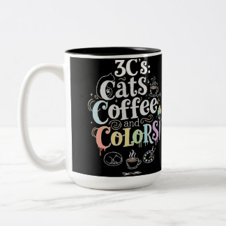 Tasse 2 Couleurs Chats Café et Couleurs