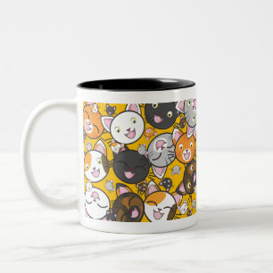 Tasse 2 Couleurs Chats Cute Kitty Kitties Kitten Kitten Adorable Fe