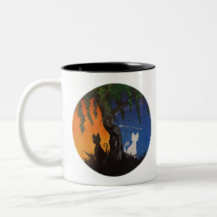 Tasse 2 Couleurs Chats de jour et de nuit