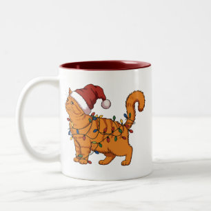 Tasse 2 Couleurs Chats drôles Noël Chat Orange Maman Animalier Noël