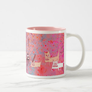 Tasse 2 Couleurs chats mauvais