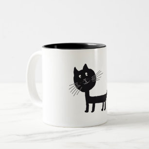 Tasse 2 Couleurs Chats mignons tirant de la boue