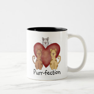 Tasse 2 Couleurs Chats Purr-fection Tshirts et cadeaux