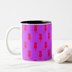 Tasse 2 Couleurs Chats Rouges Fantaisistes Forever Lilac