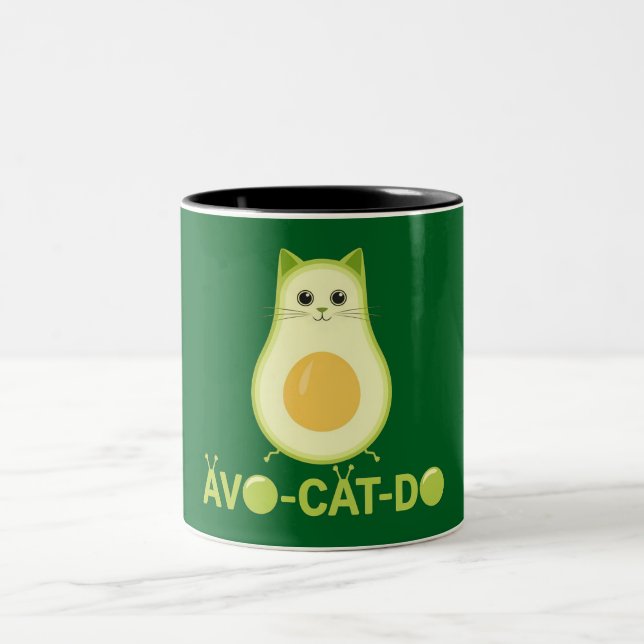 Tasse 2 Couleurs chatte de chat avocat (Centre)