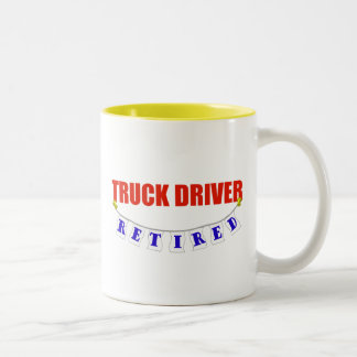 Tasse 2 Couleurs Chauffeur de camion retraité