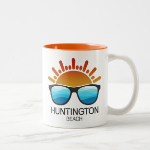 Tasse 2 Couleurs Chaussures de soleil Huntington Beach California