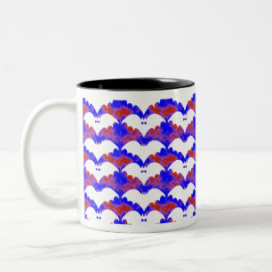 Tasse 2 Couleurs Chauve-souris et vaches Bleu rose