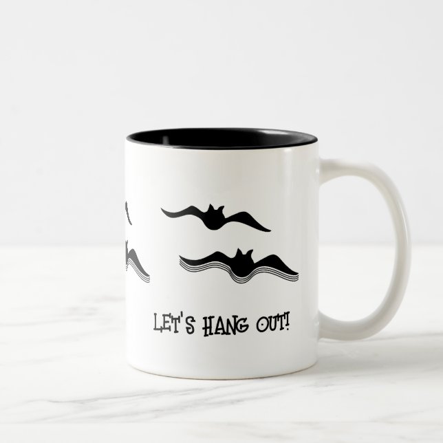 Tasse 2 Couleurs Chauves-souris d'Halloween, Allons-y ! (Droit)