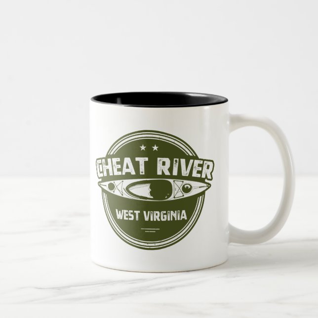 Tasse 2 Couleurs Cheat River, Virginie-Occidentale (Droit)