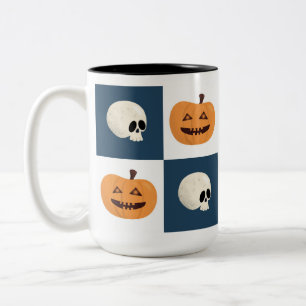 Tasse 2 Couleurs Checks de Skulls et Pumkins