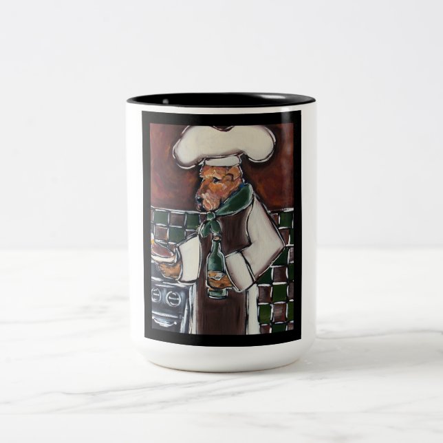Tasse 2 Couleurs Chef Airedale (Centre)