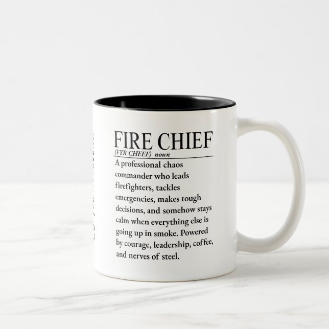 Tasse 2 Couleurs Chef des pompiers (Droit)