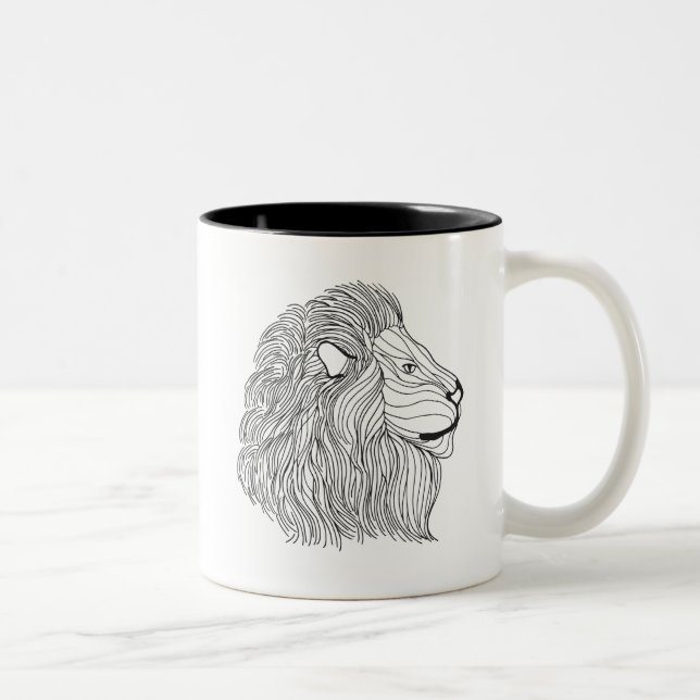 Tasse 2 Couleurs Chef inspiré 5 de lion (Droit)