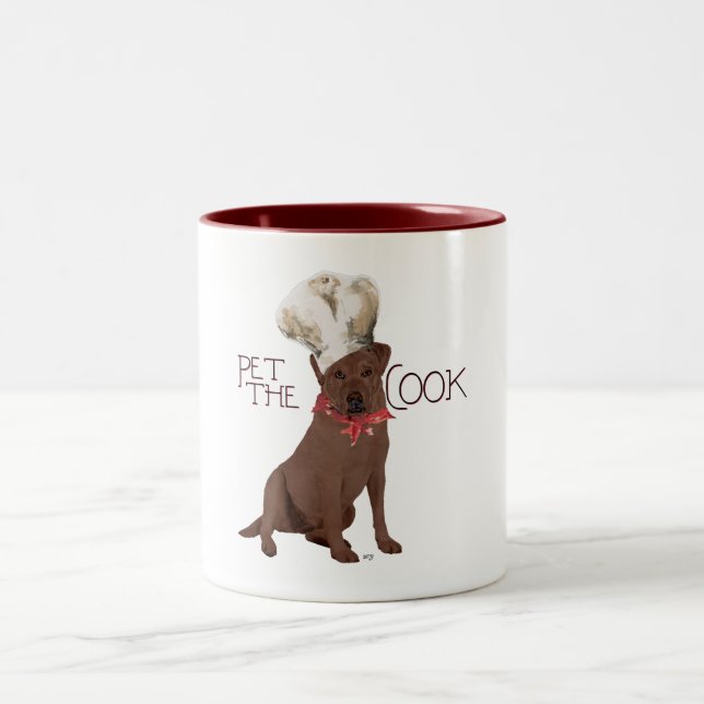 Tasse 2 Couleurs Chef Labrador Retriever Chocolat (Centre)