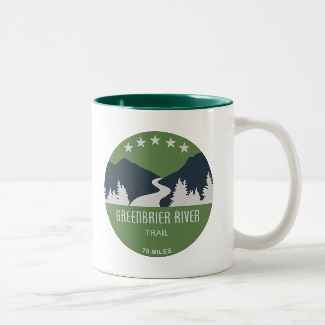 Tasse 2 Couleurs Chemin de la rivière Greenbrier (Droit)
