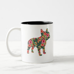 Tasse 2 Couleurs Chemise à fleurs de Bulldog en France pour hommes 