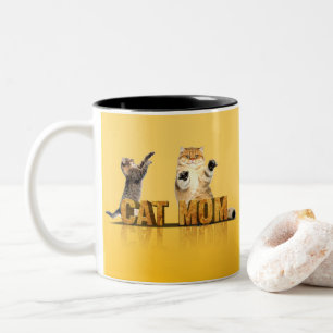 Tasse 2 Couleurs Chemise de chat drôle   cadeau maman chat   maman 