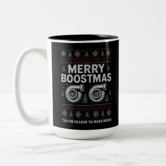 Tasse 2 Couleurs Chemise de Noël Turbo Merry Boostmas Course Automo