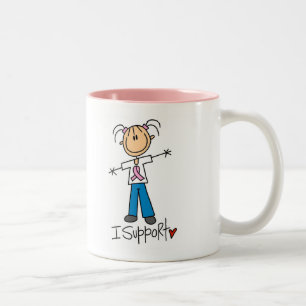 Tasse 2 Couleurs Chemise et Cadeaux de Soutien pour le Cancer du Se