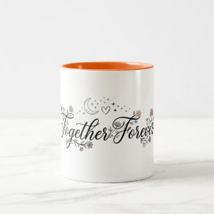Tasse 2 Couleurs Chemise Fleurs et Étoiles de Lune Florale Ensemble