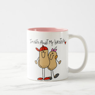 Tasse 2 Couleurs Chemises et Cadeaux Fous de Mon Frère