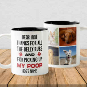 Tasse 2 Couleurs Cher Chien Papa - Drôle personnalisable Chien Phot
