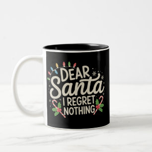 Tasse 2 Couleurs Cher Père Noël Je Ne Regrette Rien Noël Famille Co