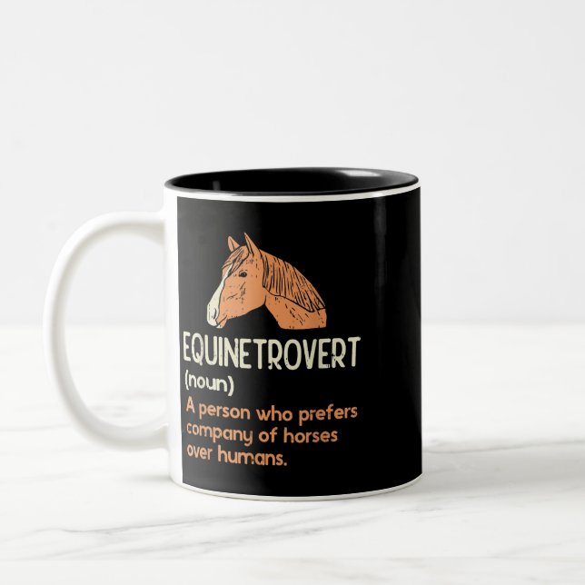 Tasse 2 Couleurs Cheval Anatomie Drôle D'Un Joli Cheval Pony 308 Po (Gauche)