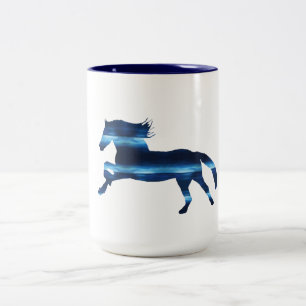 Tasse 2 Couleurs Cheval bleu