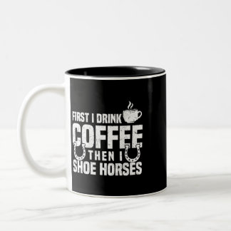 Tasse 2 Couleurs Cheval Boire Café Chaussure Chevaux Funny Farrier 