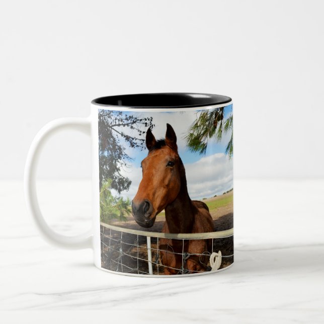 Tasse 2 Couleurs Cheval Brown Appelé Tulip, (Gauche)