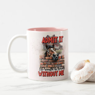 Tasse 2 Couleurs Cheval de dessin animé