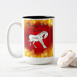 Tasse 2 Couleurs Cheval de Feu Sauvage pour le Nouvel An Chinois