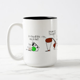 Tasse 2 Couleurs Cheval drôle et bande dessinée miniature de
