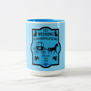 Tasse 2 Couleurs Cheval Et Panier Romantique Mariage