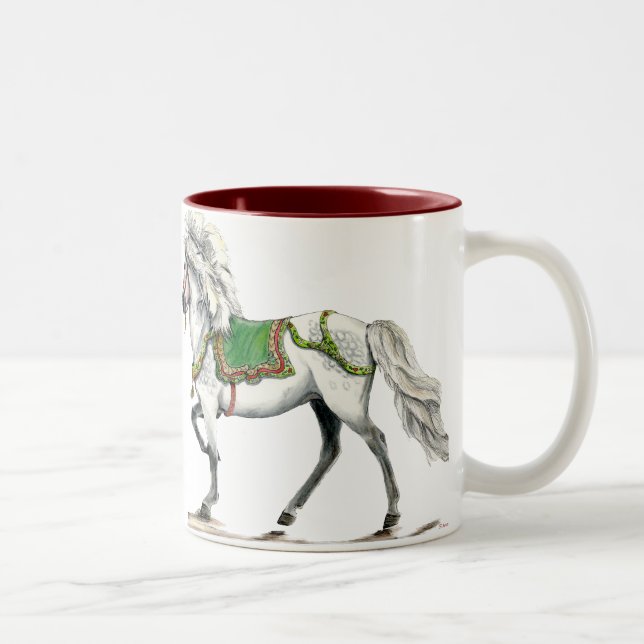 Tasse 2 Couleurs Cheval islandais de vacances joyeuses (Droit)