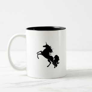 Tasse 2 Couleurs Cheval noir