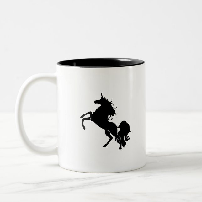 Tasse 2 Couleurs Cheval noir (Gauche)