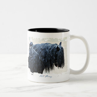 Tasse 2 Couleurs Cheval noir