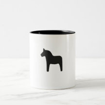 Cheval noir simple de Dala