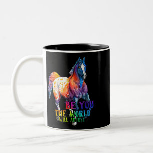Tasse 2 Couleurs Cheval Soyez Vous Le Monde Ajustera